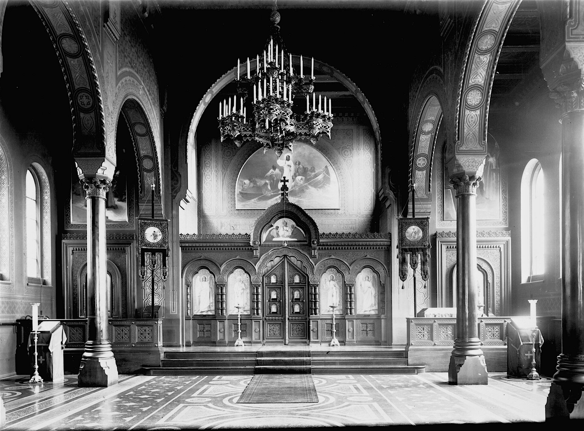 Alexander Njevskij kirken i Bredgade 53 i København. Foto: https://kbhbilleder.dk/kbhmuseum/297127 Public domain.