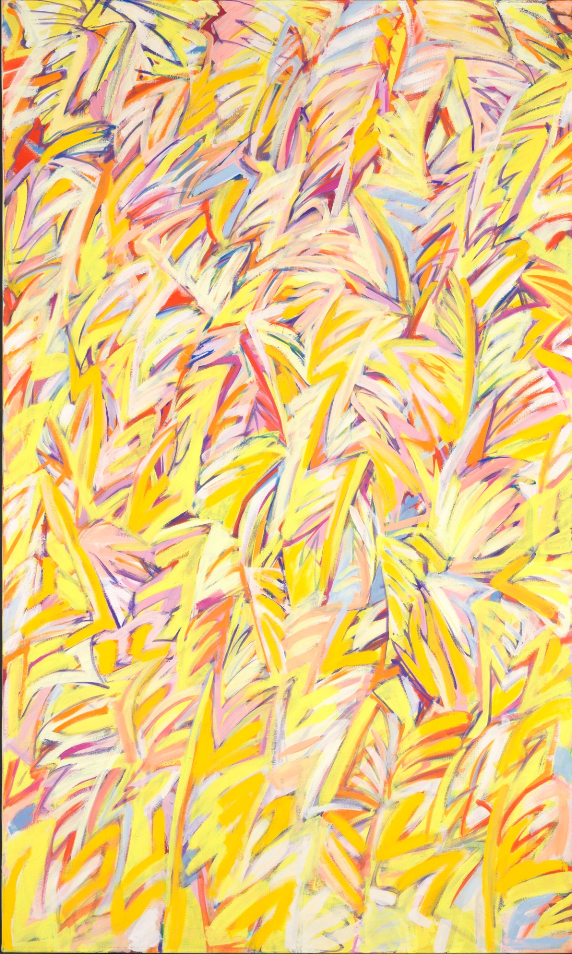 KPI Basunrøst og harpetoner III 1977 200x121 Akryl på lerret. Denne siste versjonen er malt etter utstillingen i Stavanger kunstforening i 1977. Gave fra Jon Dobloug i 2020. Foto: Nasjonalmuseet/Børre Høstland