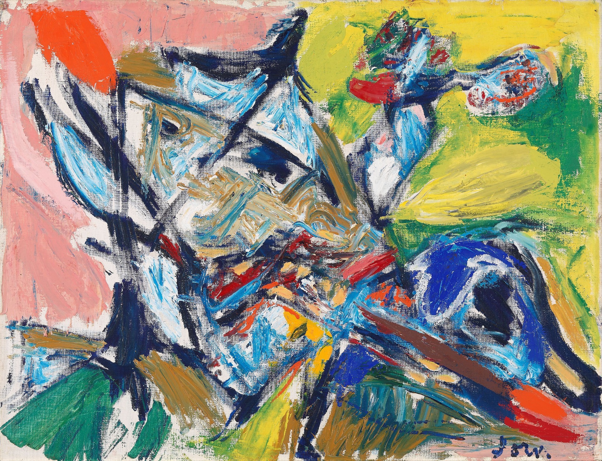 Asger Jorn, Urolige komplekser 1964 70x90,8 Olje på lerret © Asger Jorn / BONO Foto: Nasjonalmuseet/Børre Høstland