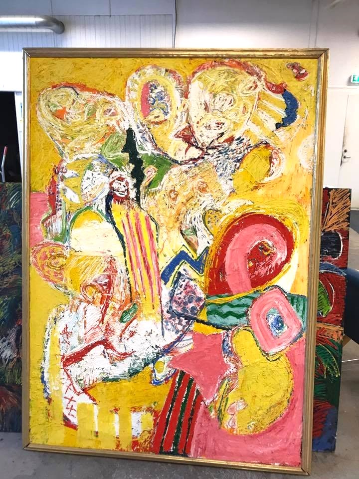 KPI H. C. Andersens inntog i himmelen 1967 170x120 Olje på lerret. Foto Pahr-Iversens facebook