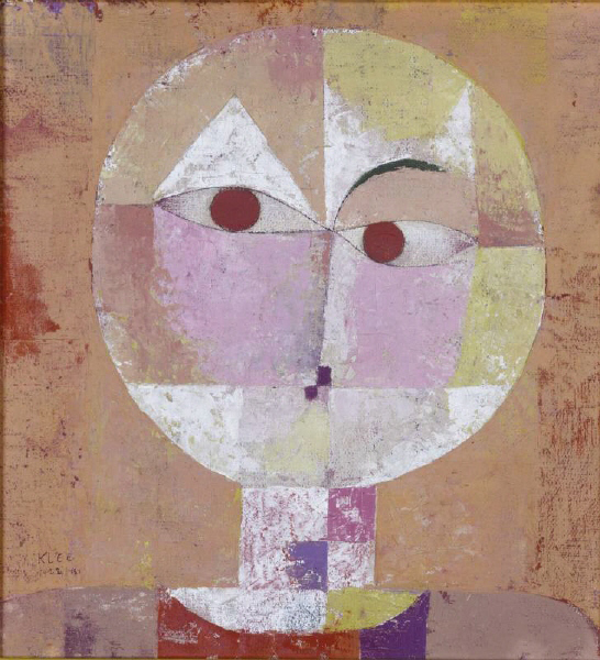 Paul Klee Senecio 1922 40,3 × 37,4 Oil on chalk base on gauze on cardboard. Wikimedia Commons, public domain