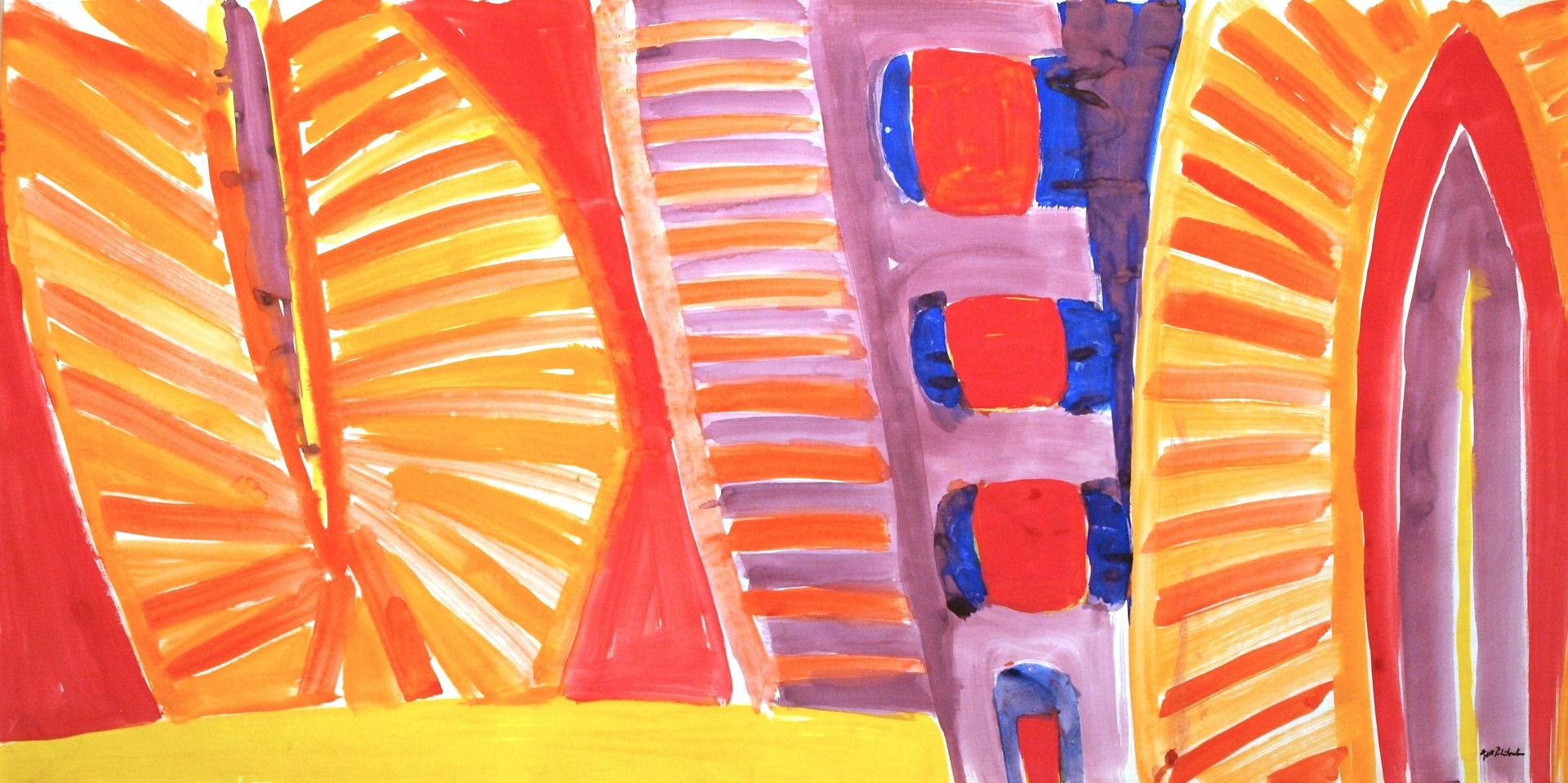 Forbarmelsen 1989 Akryl på papir