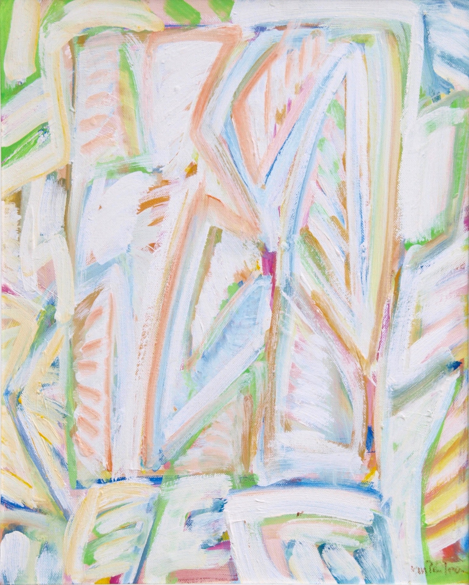 Kjell Pahr-Iversen Det åpne vindu 1980 41x33 Akryl på lerret.