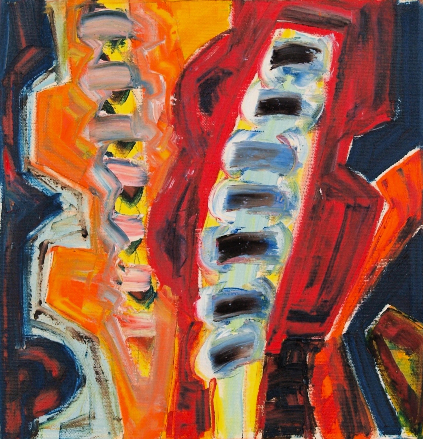 Pahr-Iversen, Natthage utsnitt 2005 50x50 OL. Natthagebildene er herbarier med vertebrakjerne. Det er med disse bildene kombinasjonen av hockeykølle-, tannhjul- og vertebraformasjon introduseres. 