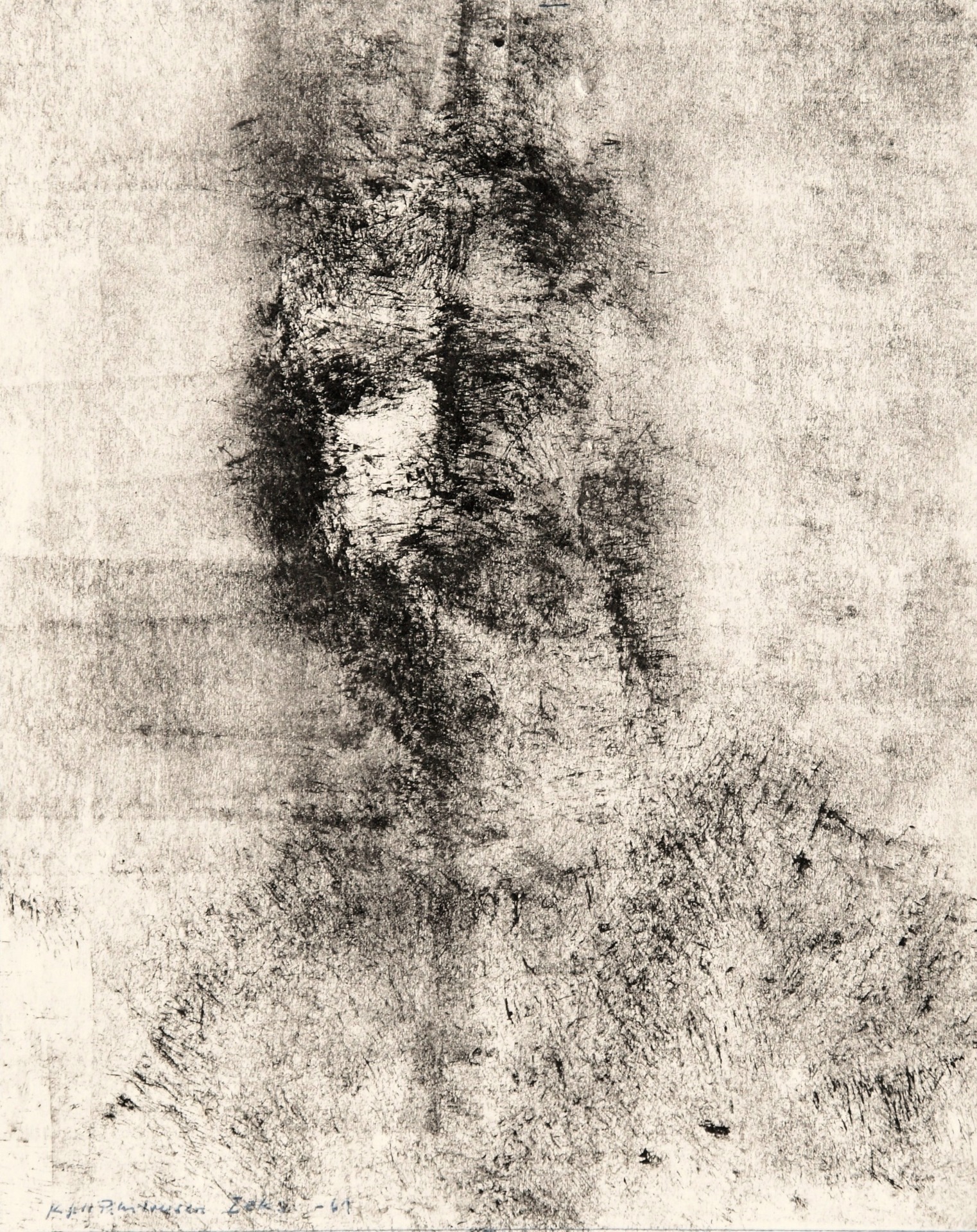 Kjell Pahr-Iversen Kristus 1961 20x16 trykksverte