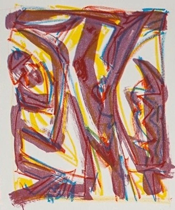Pahr-Iversen randbilde fra Pastorale 1984, litografi