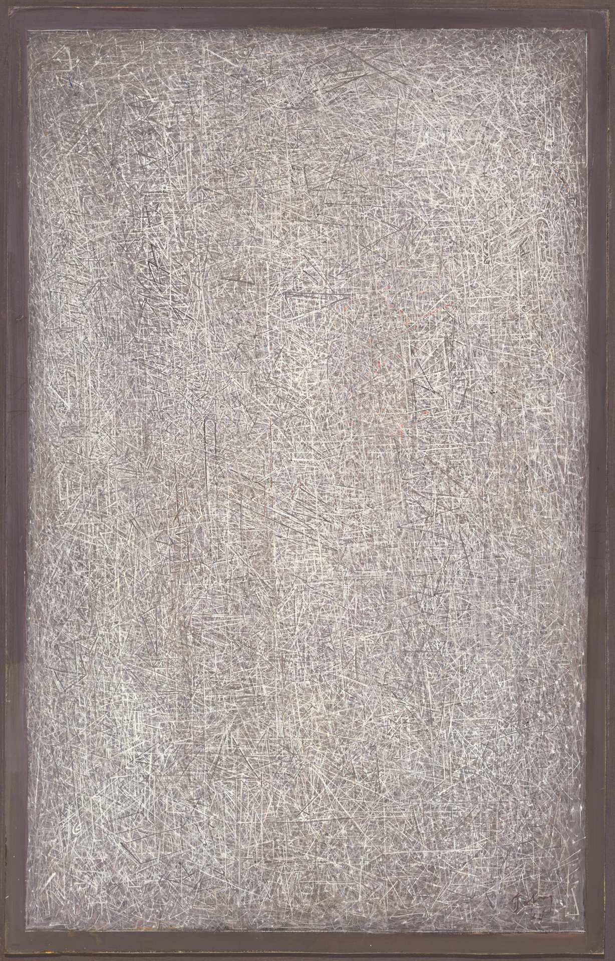 Mark Tobey New York 1944 Tempera on paperboard 94.62 × 61.28 0149 © Mark Tobey / BONO, Gift of the Avalon Foundation, Photo: National Gallery of Art 1976.32.1
